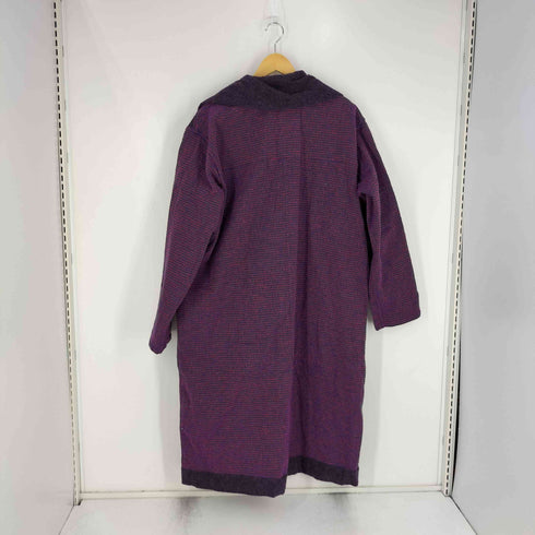 プランテーション Plantation 90-2000s ウールナイロン リバーシブル 異素材切替 ショールカラーコート レディース JPN:M